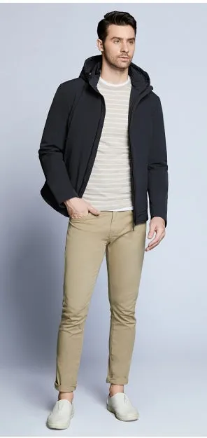 Men's Autumn Padded Short Jacket With Hood
