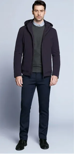 Men's Autumn Padded Short Jacket With Hood