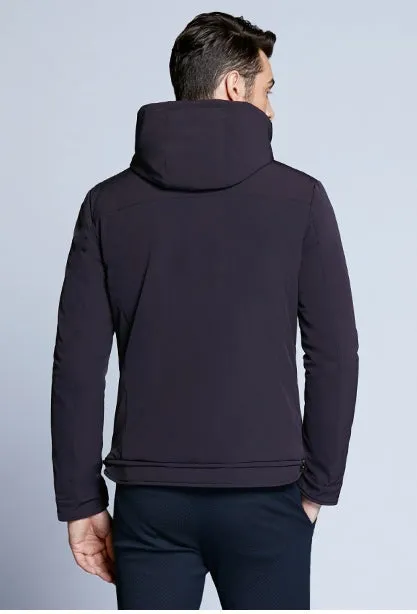 Men's Autumn Padded Short Jacket With Hood