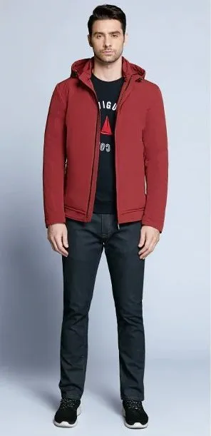 Men's Autumn Padded Short Jacket With Hood
