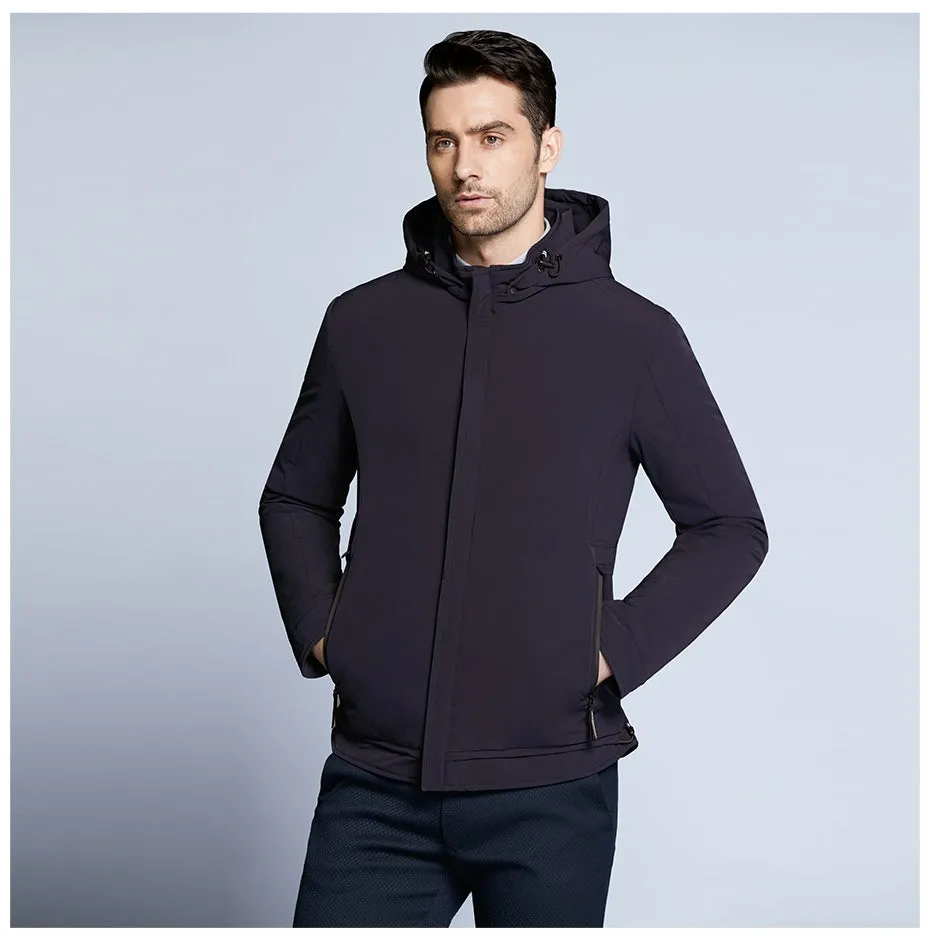Men's Autumn Padded Short Jacket With Hood