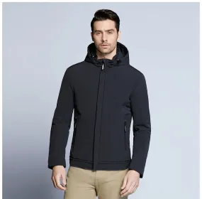 Men's Autumn Padded Short Jacket With Hood