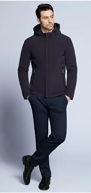 Men's Autumn Padded Short Jacket With Hood