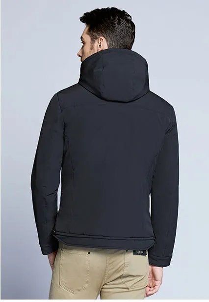 Men's Autumn Padded Short Jacket With Hood