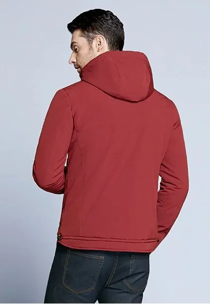 Men's Autumn Padded Short Jacket With Hood