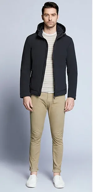 Men's Autumn Padded Short Jacket With Hood