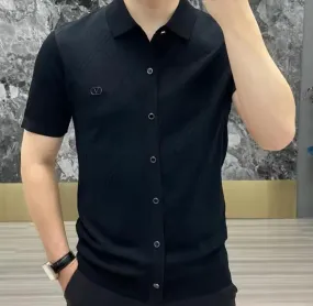Men's Short Sleeve Shirt, Casual Printed Buttons, Simplicity Split, Fashion  0137100 07