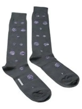 Missoni GM00CMU5701 0005 Gray/Purple Calf Length Socks