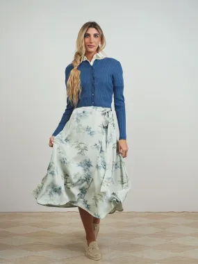 Mock Wrap Skirt