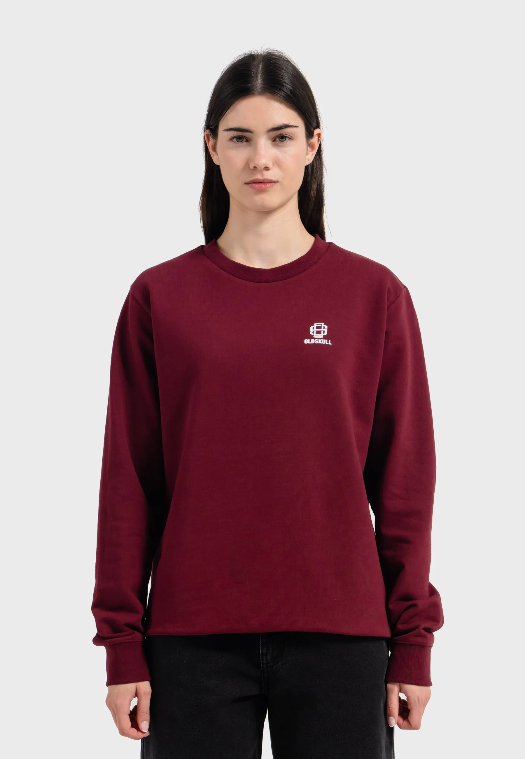 Oldskull Iconic Logo Sweatshirt Burgundy