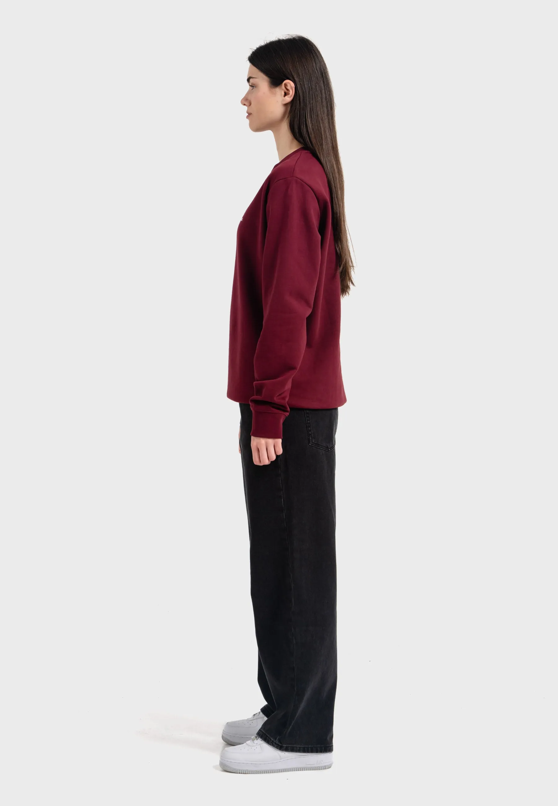 Oldskull Iconic Logo Sweatshirt Burgundy