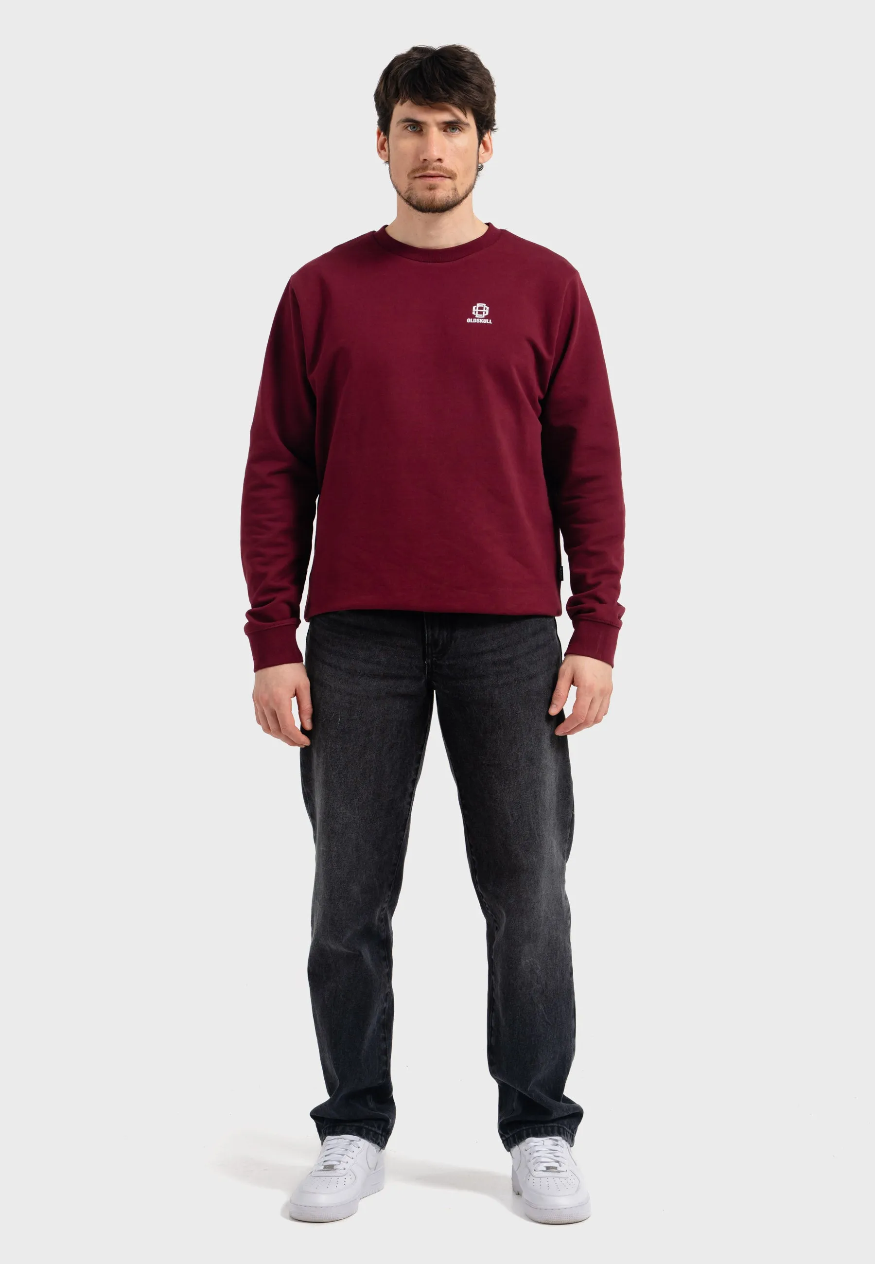Oldskull Iconic Logo Sweatshirt Burgundy