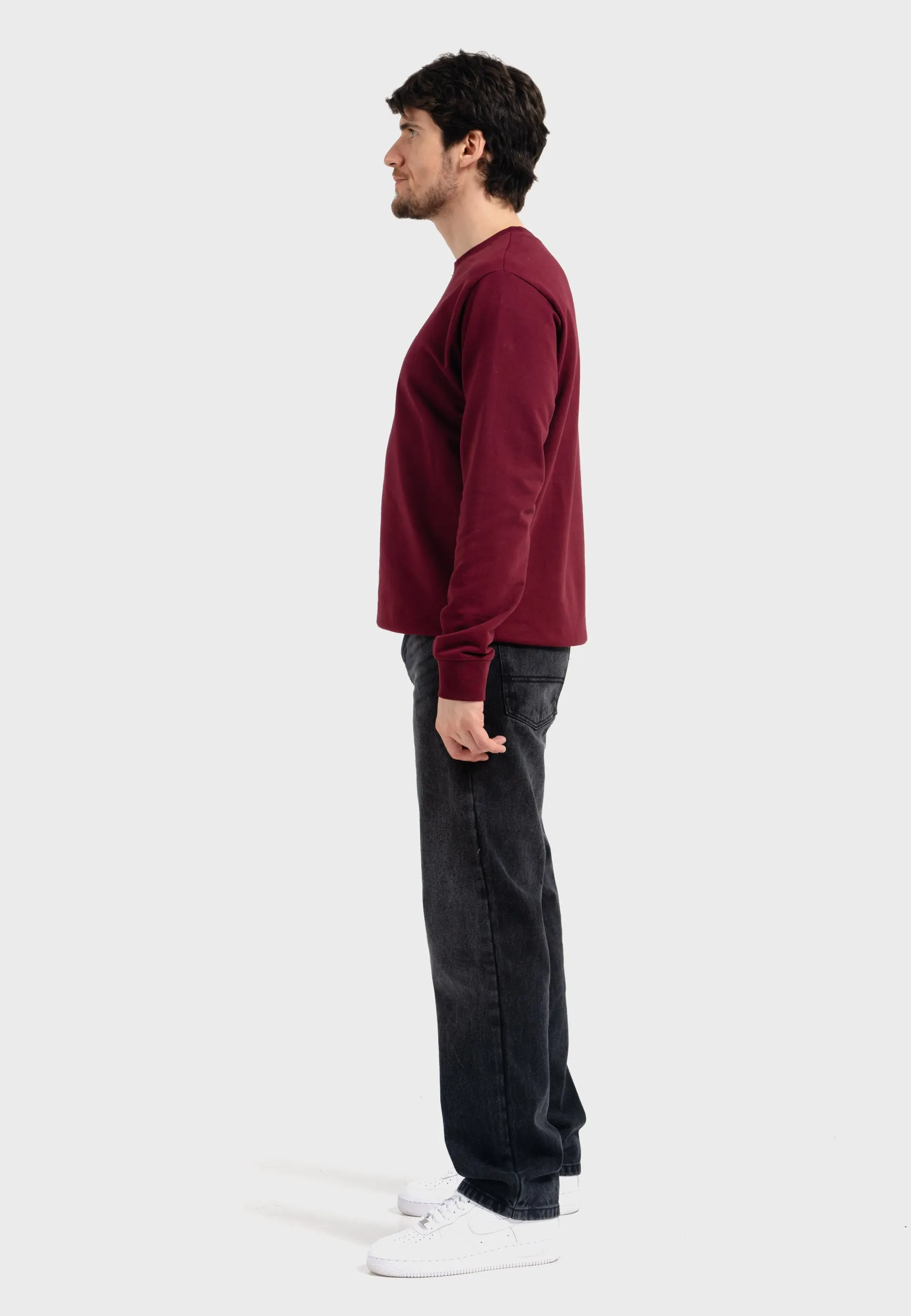 Oldskull Iconic Logo Sweatshirt Burgundy