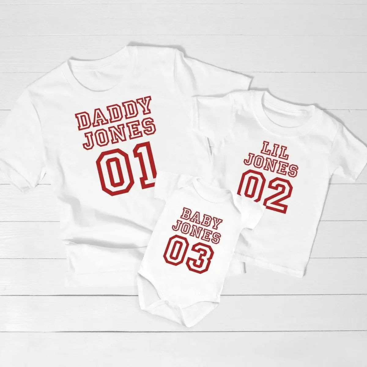 Personalised Fathers Day T-shirt, Matching Family Soccer T-shirts, Father and Son Matching Tops, Father Daughter Shirts, Football T-shirt