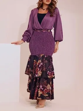 Purple Satin Dress M S4744690