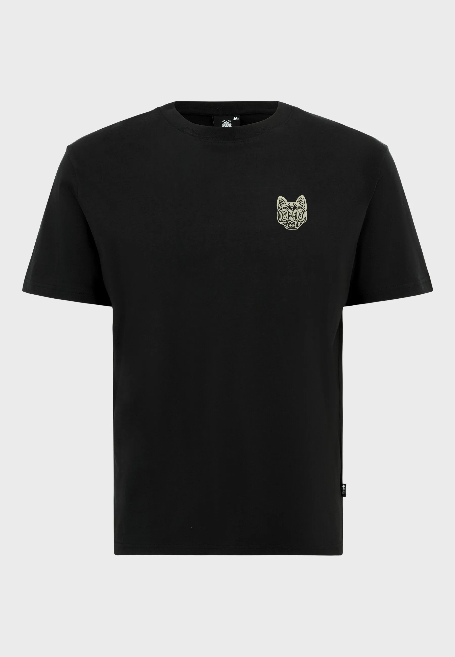 Rebel Cat Backprint T-Shirt Black