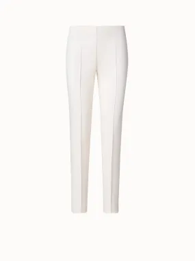 Slim Silk Stretch Crêpe Pants