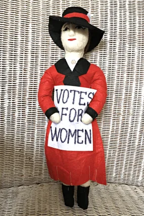 Suffragette Felted Historical Doll