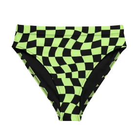 Toxic Tiles Checkerboard High-Waisted Sport Bikini Bottom