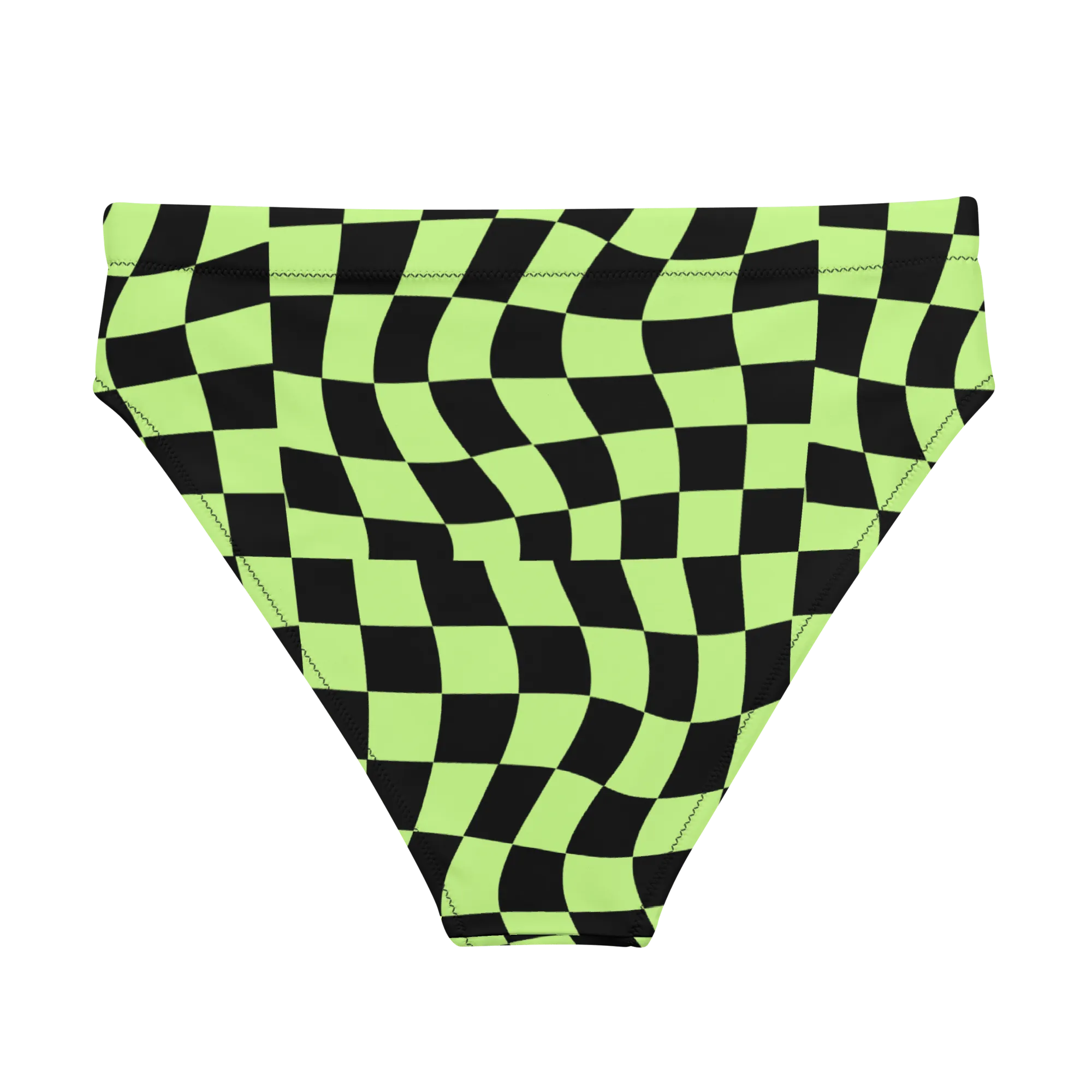 Toxic Tiles Checkerboard High-Waisted Sport Bikini Bottom