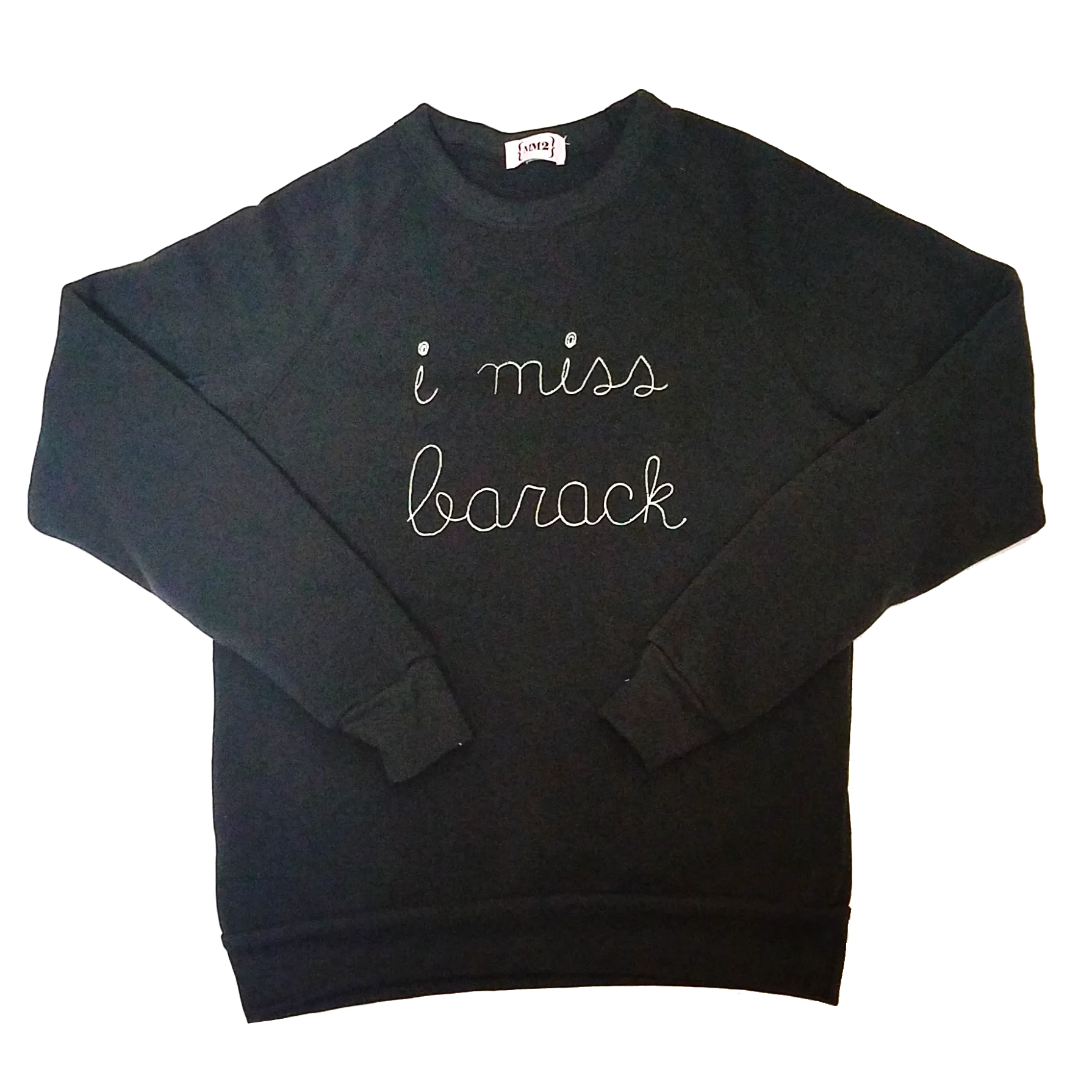 Unisex Black "I Miss Barack" Eco Fleece Sweatshirt