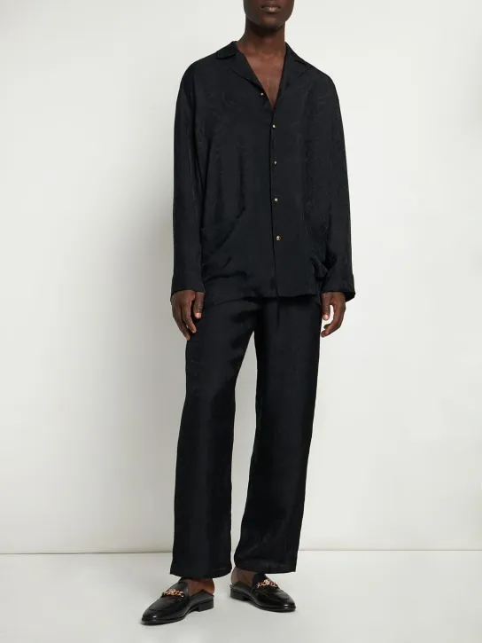 Versace   Baroque print viscose loungewear pants 