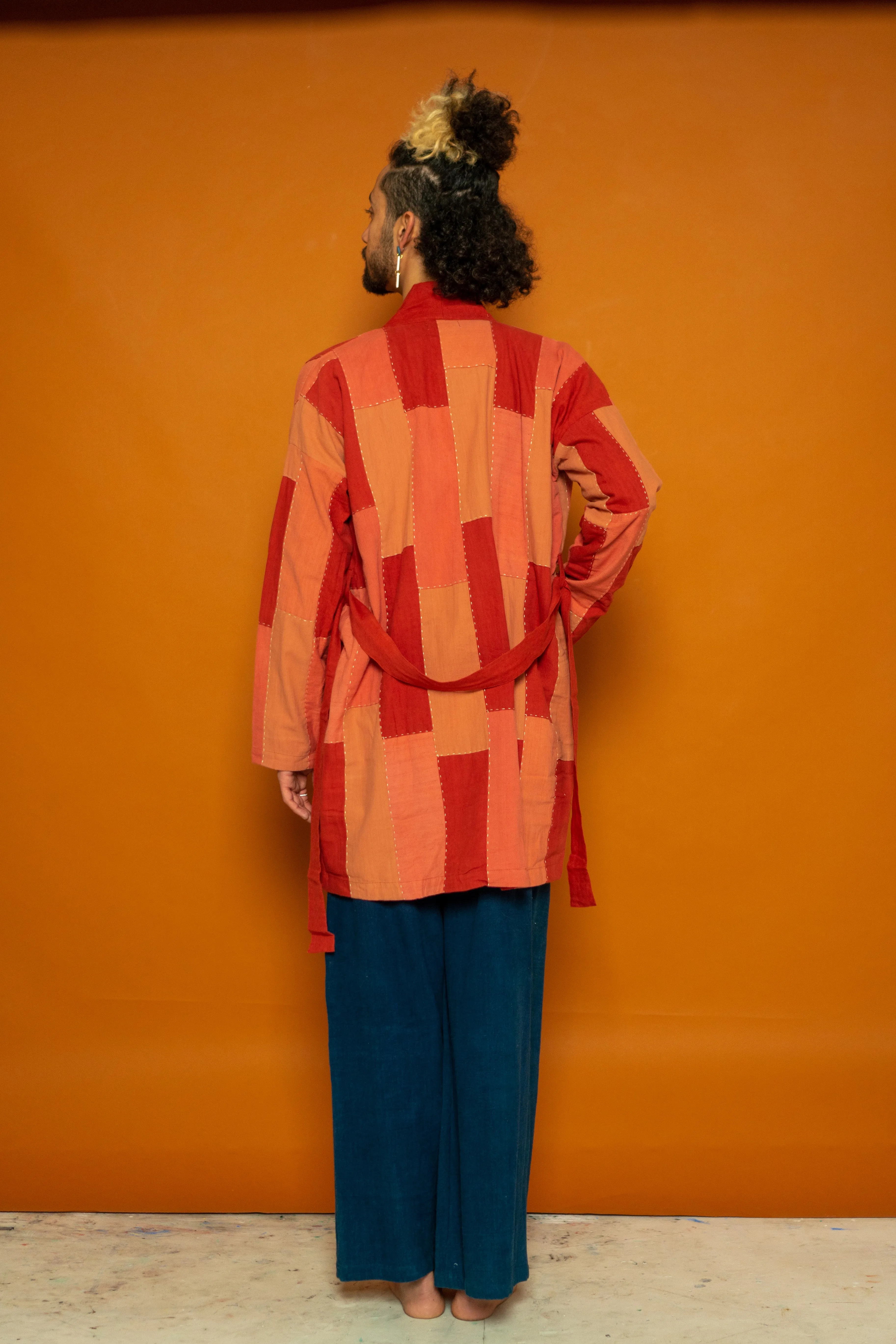 Waste Not Want Not Long Jacket - Coral Mix
