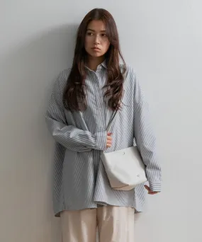 【WOMEN】ARCストライプオーバーサイズシャツ