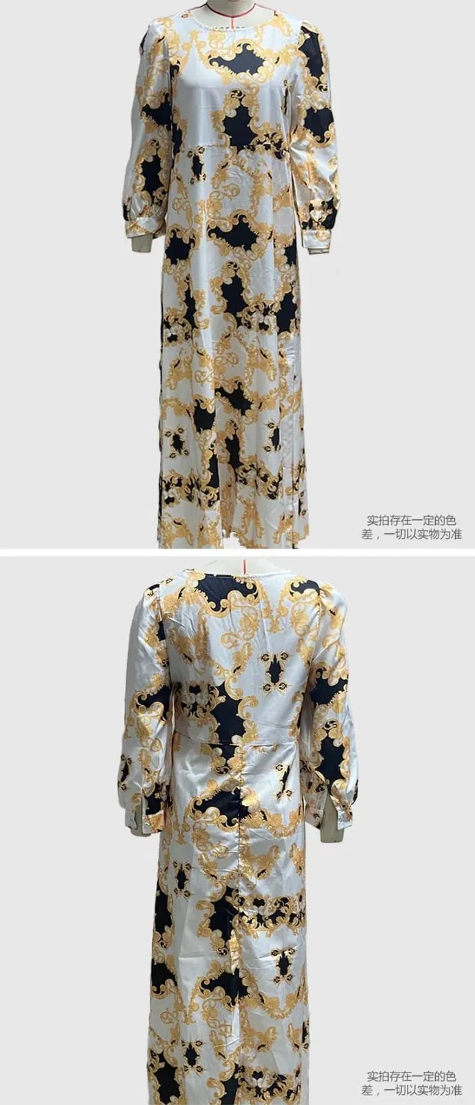 Women's Long Sleeve Slim Fit Print Dress   524374