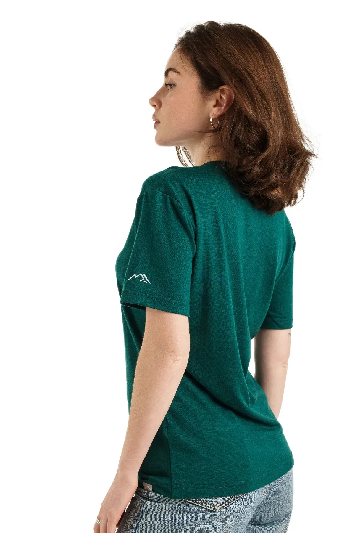 Women's Merino T-shirt 165 Rainforest Green | Crewneck