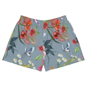 Women's Premium Floral Shorts- Blue