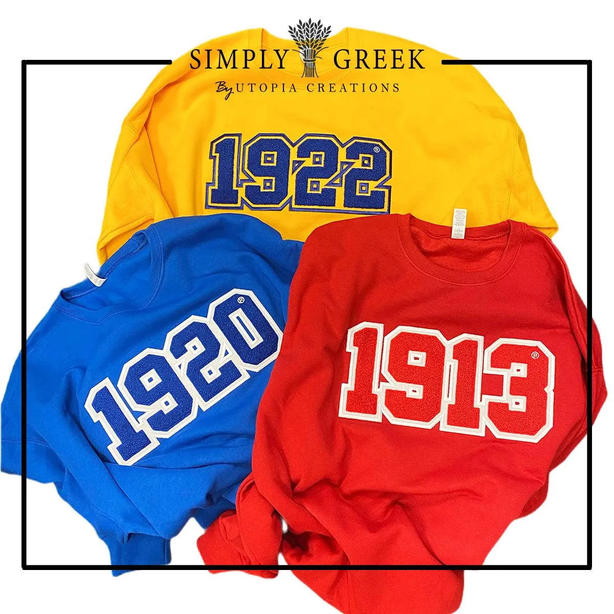 Zeta 1920 Founding Year Crew Neck Sweatshirt